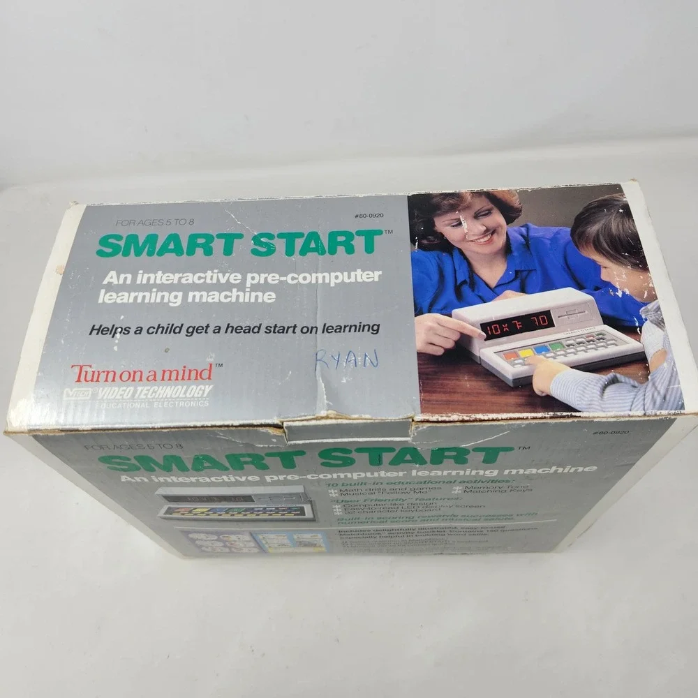 Vintage 1986 VTech Smart Start Computer Learning Machine Boxed with Books